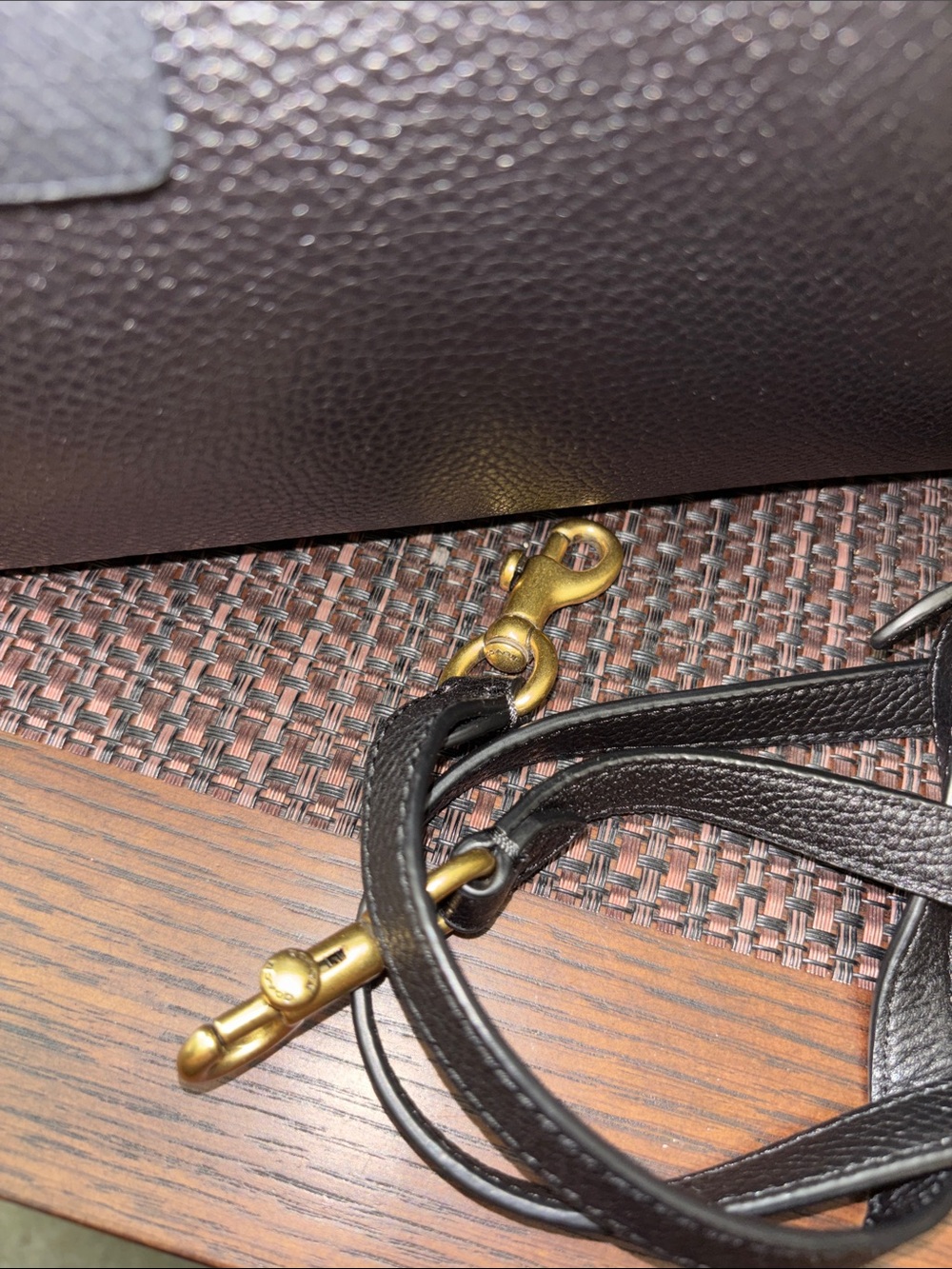 Coach Lora 30 in Black Pebbled Leather with Gold Hardware - Picture 10 of 14